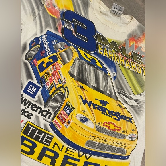 Vintage 90s Dale Earnhardt wrangler AOP nascar t-shirt - Picture 2 of 7